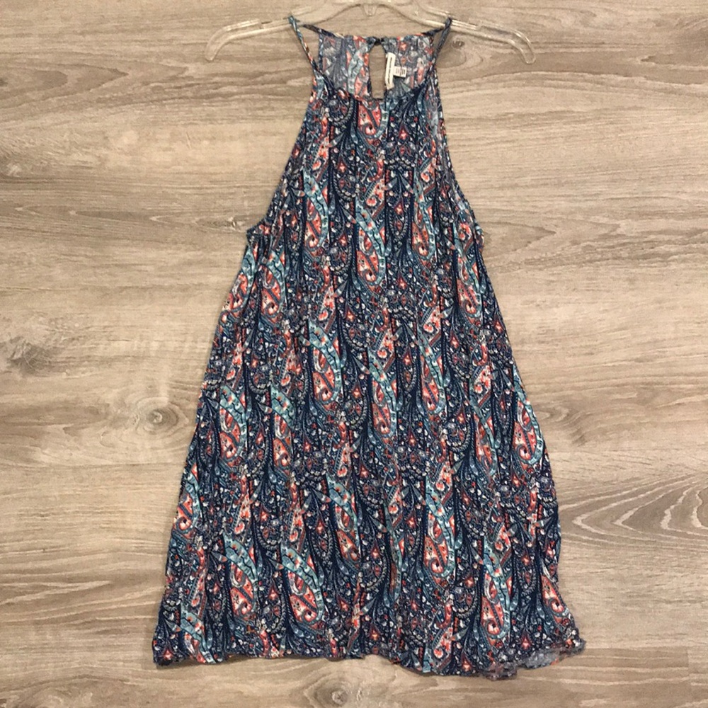 High neck shift dress